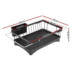 Alternative view of Dish Drying Rack 38x28x13cm - Black