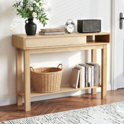 Console Table Entryway Side Table Drawer Shelf 100cm