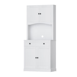 Buffet Sideboard 80x40x180cm - White - Complete Storage Solutions