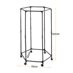 Alternative view of Clothes Rack Airer Rail Coat Stand - Black