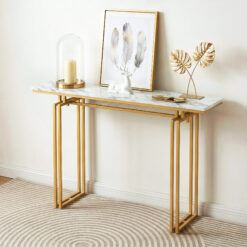 110cm Marble Effect Console Table