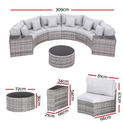 Alternative view of 9 Piece Outdoor Sofa Set