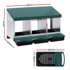 Alternative view of Chicken Nesting Box 80x50x50cm - Green