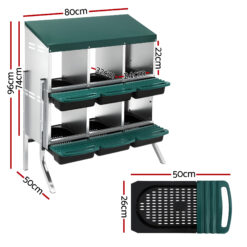 Alternative view of Chicken Nesting Box 80x50x96cm - Green