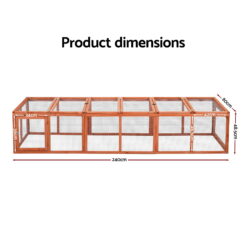 Alternative view of Chicken Coop Wooden Pet Run Rabbit