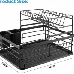 Alternative view of 2-Tier Dish Drying Rack Kitchen Counter
