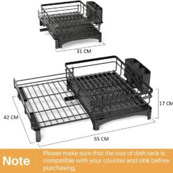 Alternative view of Expandable Dish Drying Rack Drainage Spout