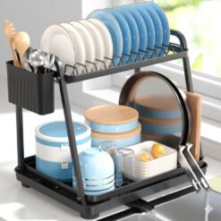 2-Tier Dish Drying Rack Kitchen Countertop