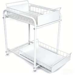 2 Tier Under Sink Storage Rack - White