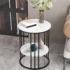 Alternative view of Marble Side Table 40x40x54cm