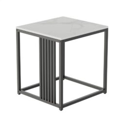 Natural Marble Texture Side End Table 40x40x45cm