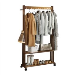 Rolling Clothes Rack 104x32.2x166cm