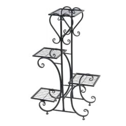 4-Tier Plant Stand - Black