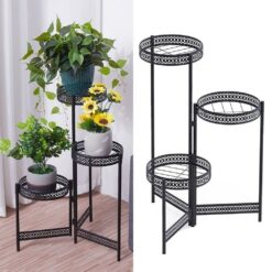 Metal Plant Stand - Black