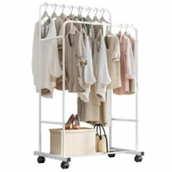 Alternative view of Metal Double Clothes Rail - White