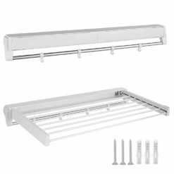 Wall Mounted Drying Rack - White