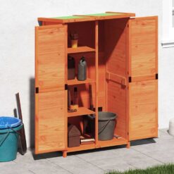 Pinewood Garden Tool Shed 83x57x140cm - Brown