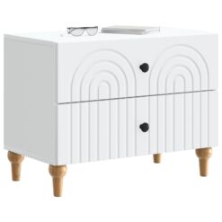 Alternative view of Bedside Cabinet 62x34.5x48cm - White