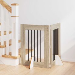 Alternative view of 2 Piece Dog Gate with Stands 120.5x34x80cm