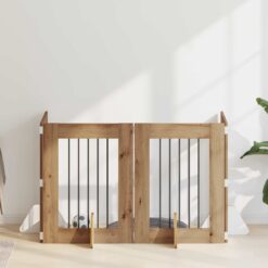 Alternative view of 4 Piece Dog Gate with Stands 241x34x80cm