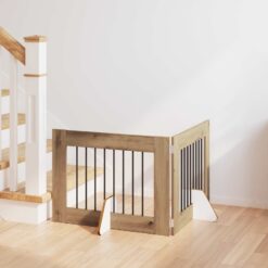 2 Piece Dog Gate with Stands 160.5x34x60cm