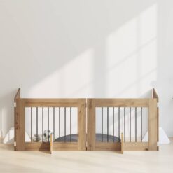 Alternative view of 4 Piece Dog Gate with Stands 321x34x60cm