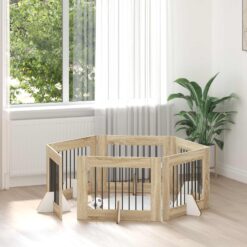 6 Piece Dog Gate with Stands 482x34x60cm