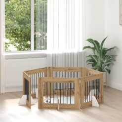 Alternative view of 6 Piece Dog Gate with Stands 482x34x60cm