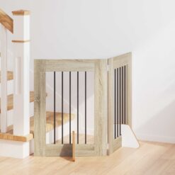Alternative view of 2 Piece Dog Gate with Stands 120.5x34x60cm