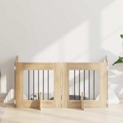 4 Piece Dog Gate with Stands 241x34x60cm