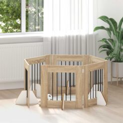 Alternative view of 6 Piece Dog Gate with Stands 362x34x60cm